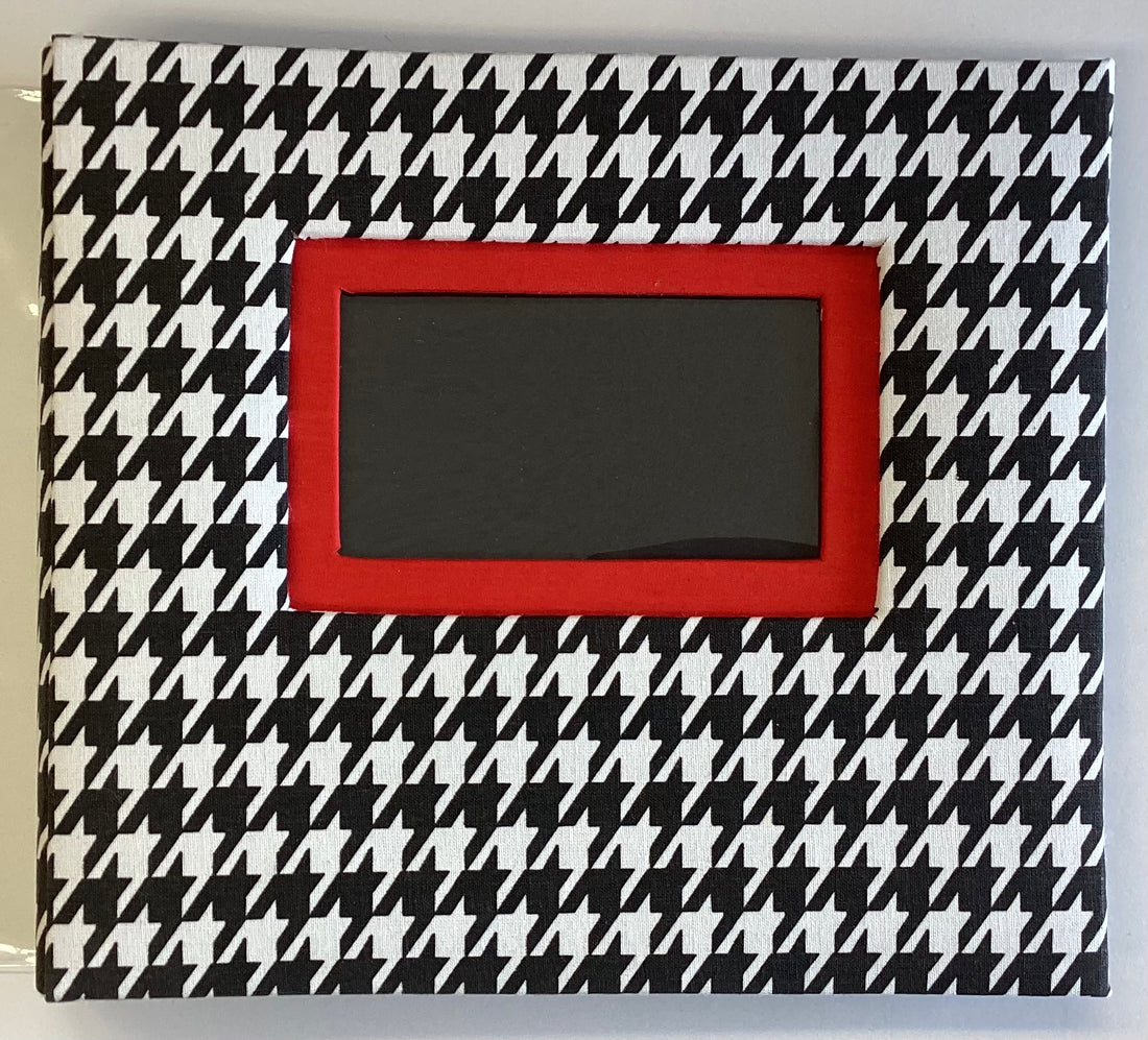 Postbound Album BLACK WHITE PATTERN Frame 8"X8" Scrapbook Memory Book