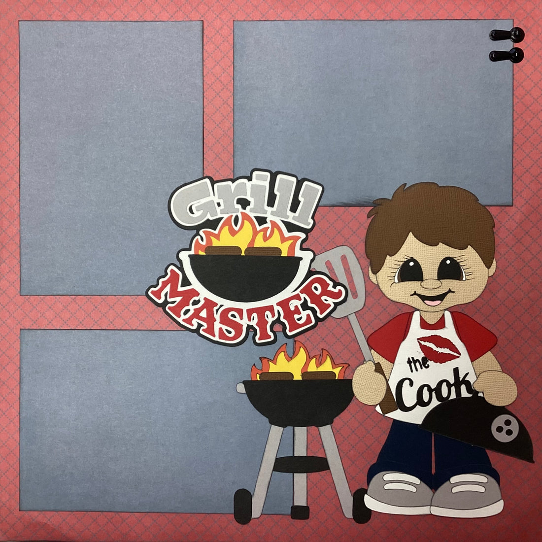 Premade Page GRILL MASTER 12"x12" Scrapbook