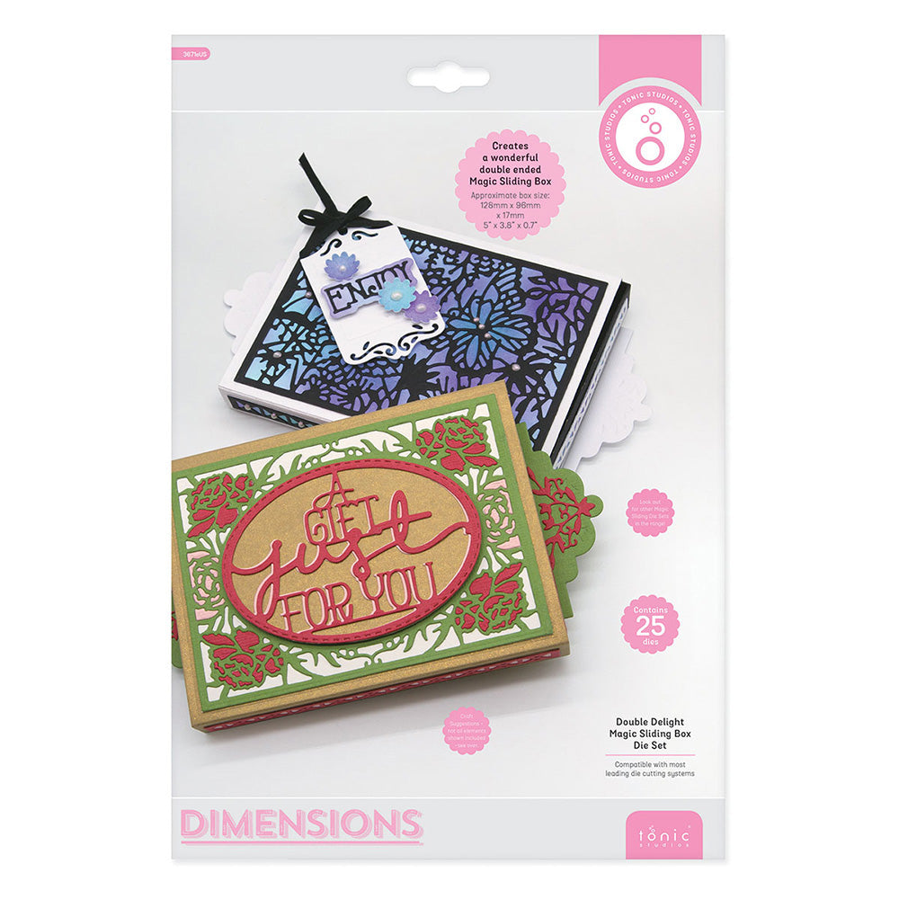 Tonic Studios DOUBLE DELIGHT MAGIC SLIDING Box Die Set