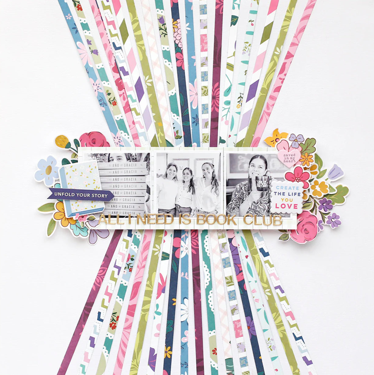 Pinkfresh Paige Evans LOVELY LANE Floral Ephemera 38pc