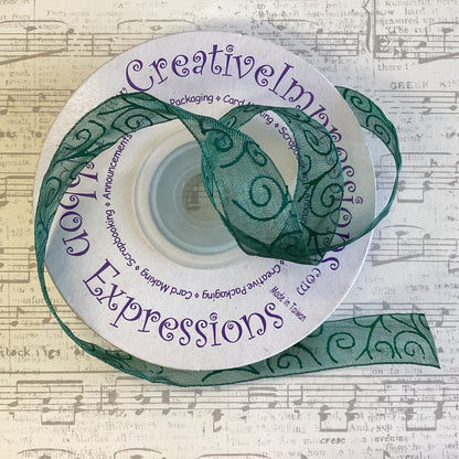 Creative Impressions SWIRL ORGANDY RIBBON 1 yard