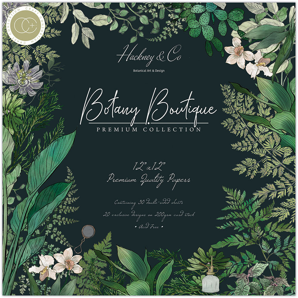 Craft Consortium BOTANY BOUTIQUE 12X12 Premium Paper Pad 30pc
