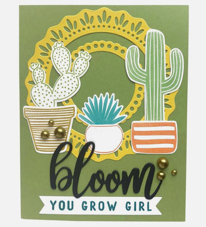 Diamond Press GREENERY Stamp &amp; Die Set