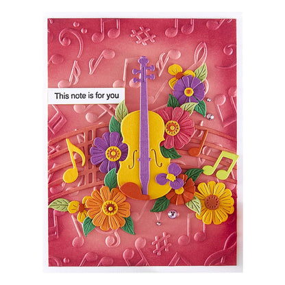Spellbinders MUSICAL NOTES 3D Embossing Folder 5.5X8.5
