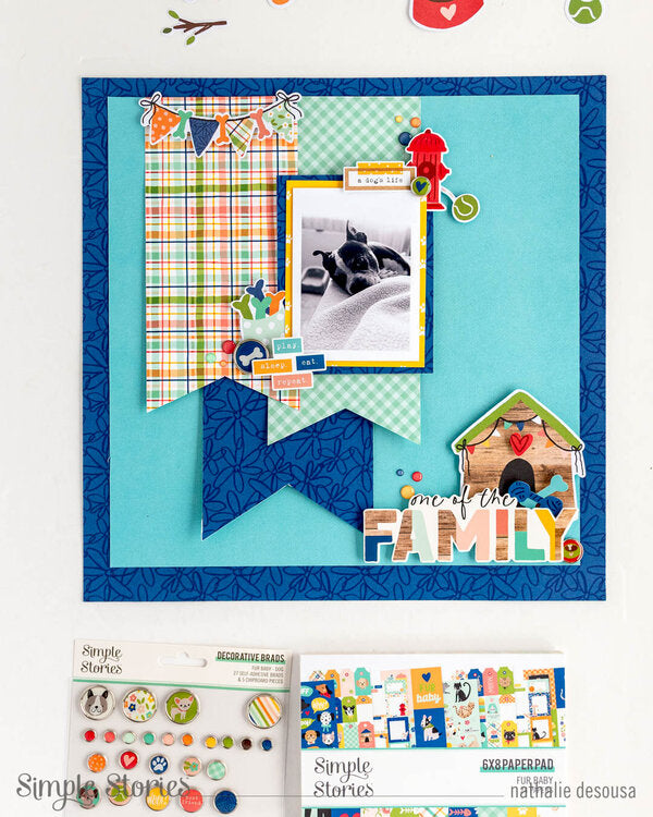 Simple Stories FUR BABY DOG 12"X12" Cardstock Stickers