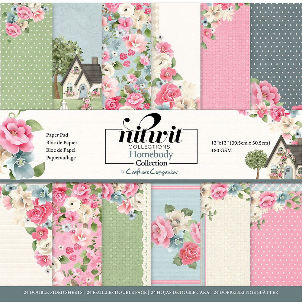 Crafters Companion NITWIT HOMEBODY 2 Pad Bundle 48 Sheets