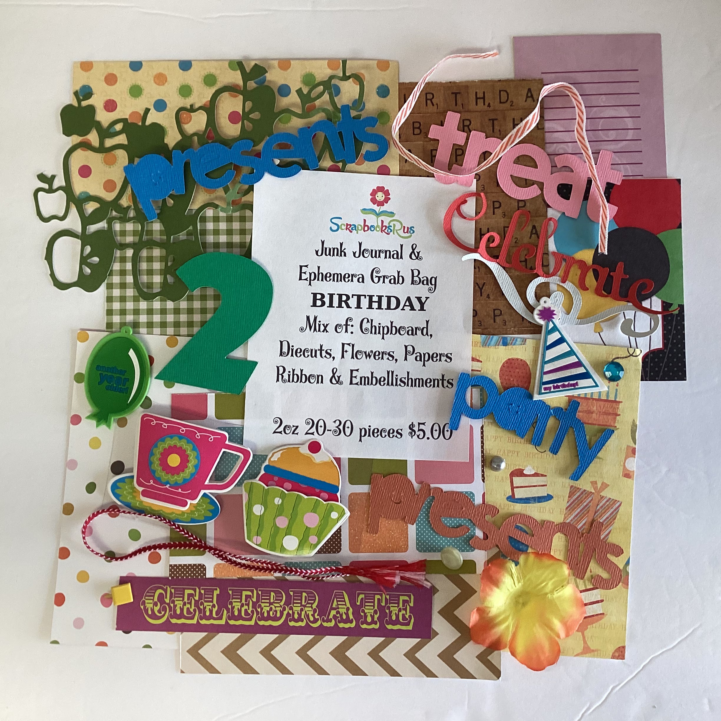 Junk Journal &amp; Ephemera Grab Bag Themed