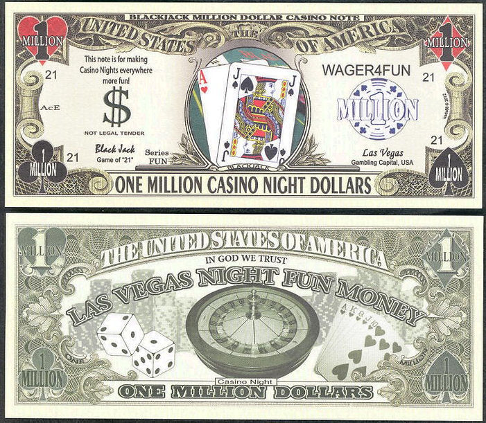 Paper Money CASINO NIGHT Novelty Dollars