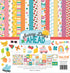 A collection kit for Echo Park 12x12 inch scrapbooking paper sheets with a variety of summer-themed designs, including fruits, sunglasses, and ice cream.