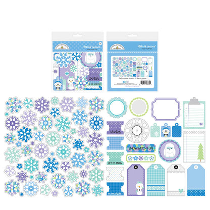 Doodlebug SNOW MUCH FUN Bits &amp; Pieces Diecuts 78pc