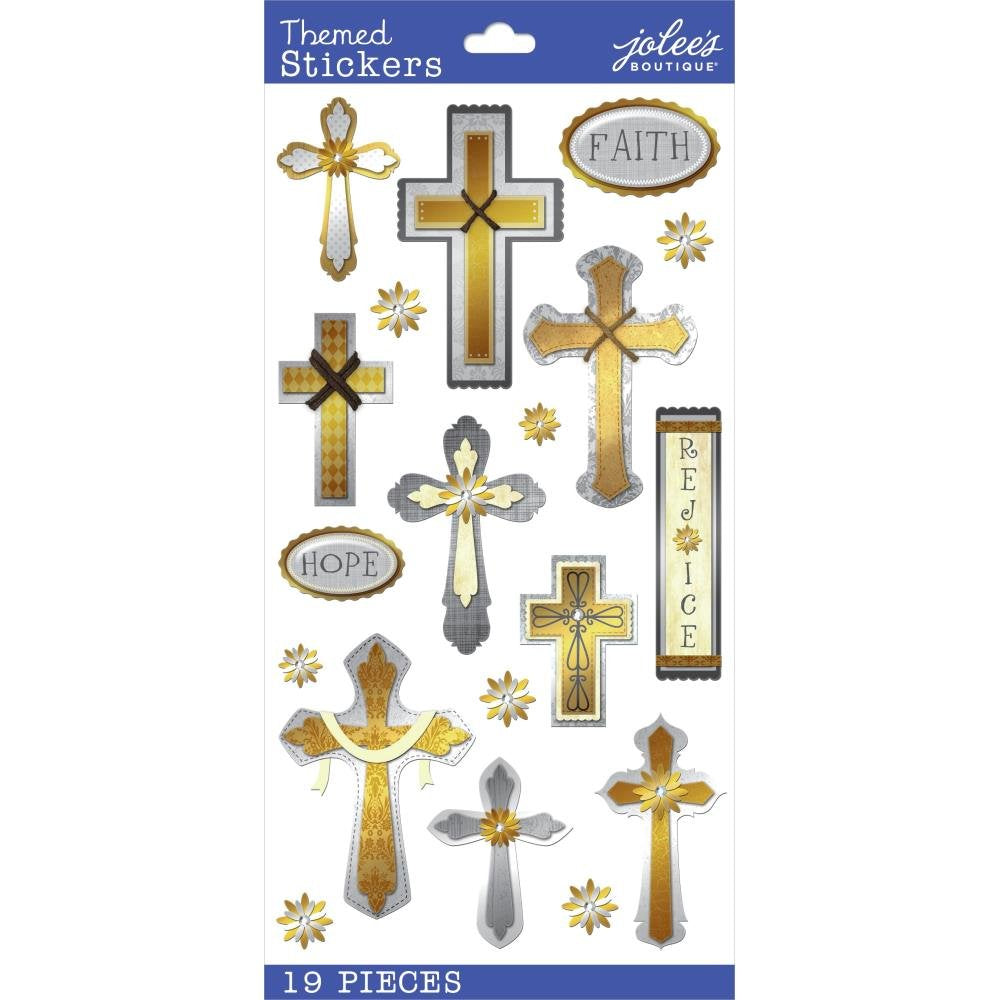 Jolee’s FAITH HOPE AND REJOICE Themed Stickers 19pc