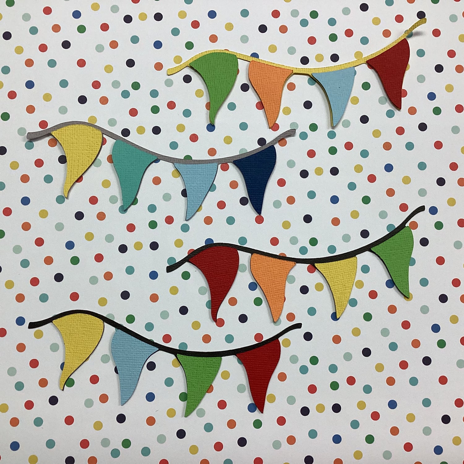 Banner EVERYDAY PENNANT FLAG 3D Scrapbook Die Cut Embellishment