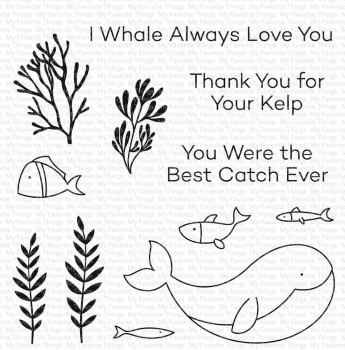 My Favorite Things BEST CATCH EVER Clear Stamp &amp; Die Set
