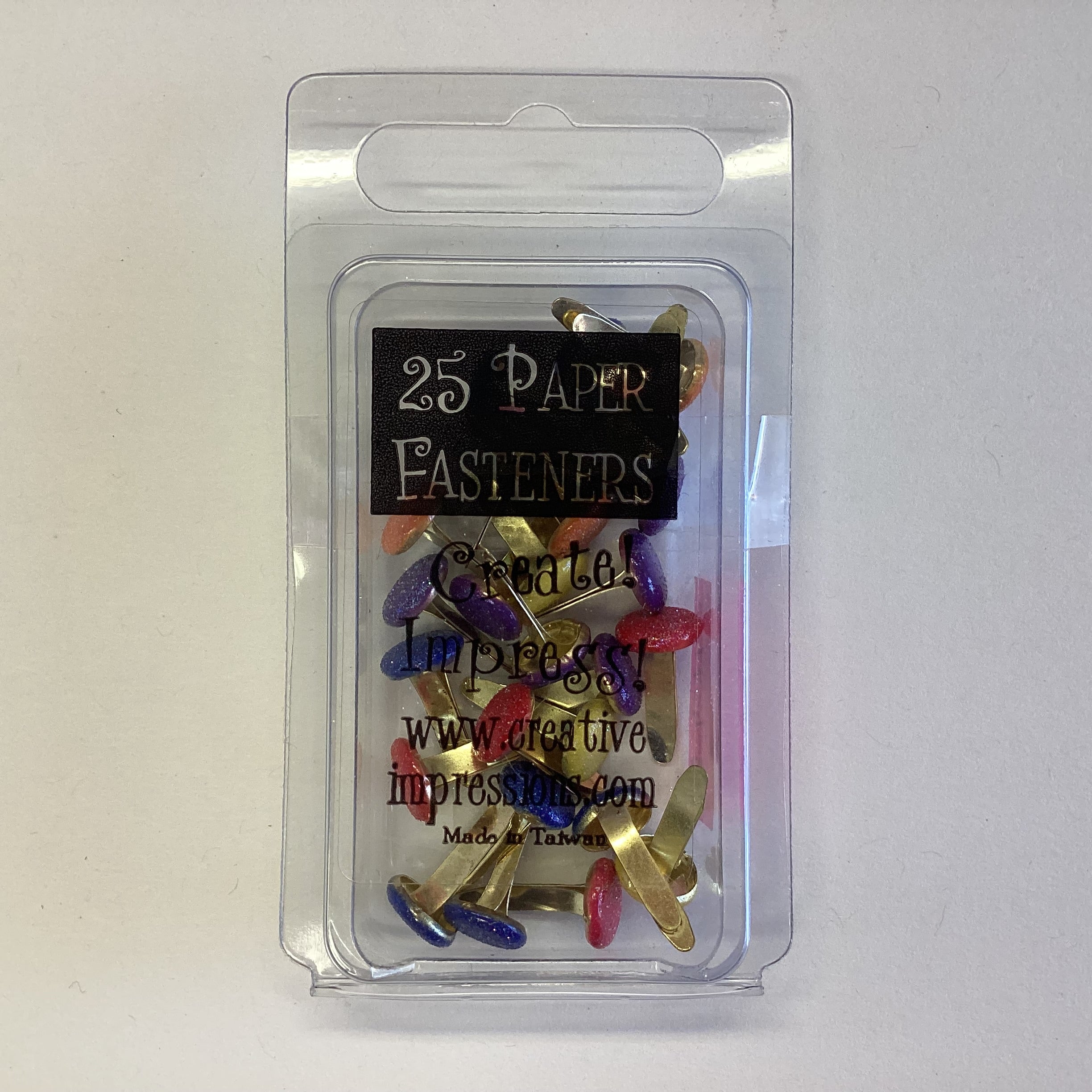 Creative Impressions BRIGHT GLIMMER ROUND FASTENERS Brads 25pc