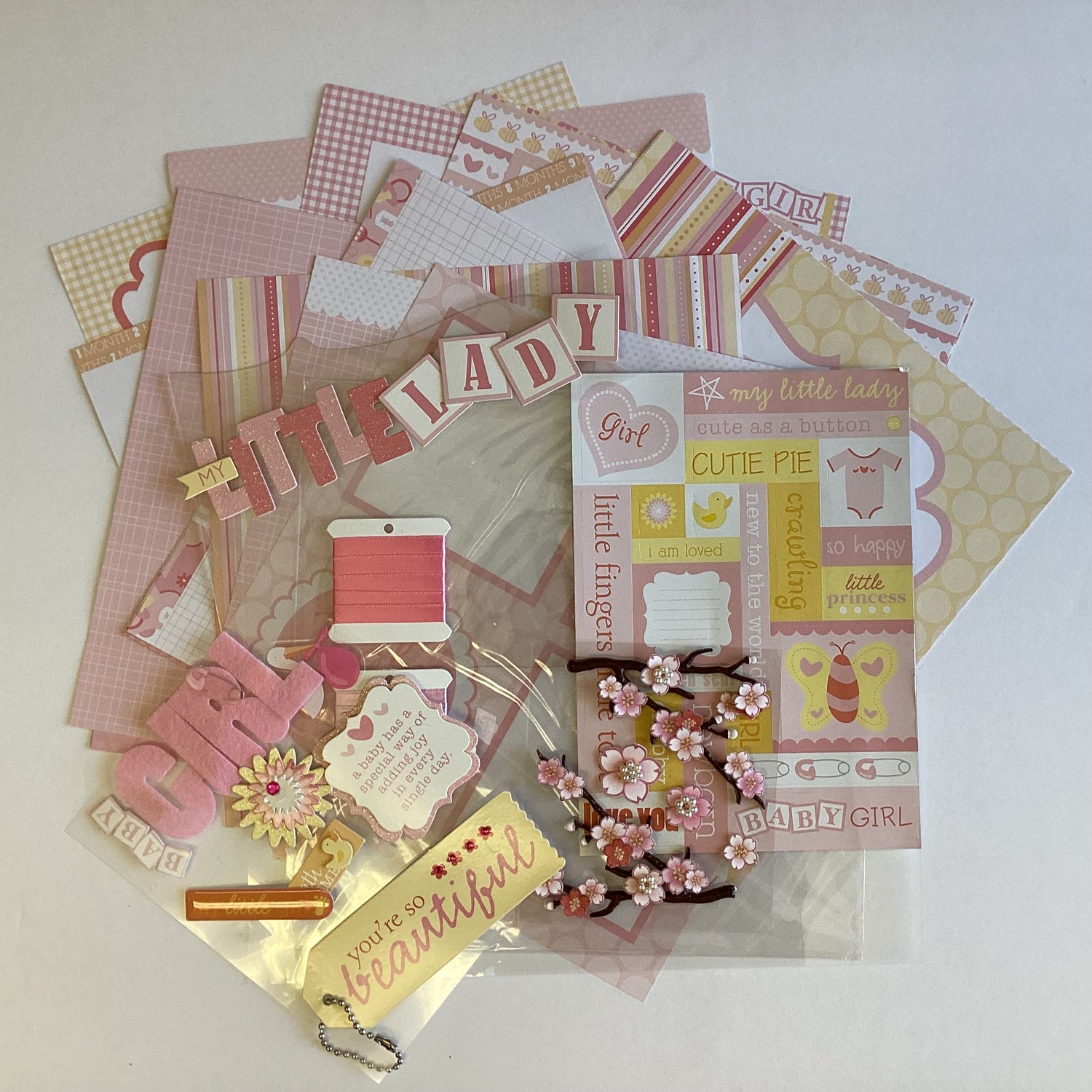 8”X8” BABY Mini Scrapbook Kit