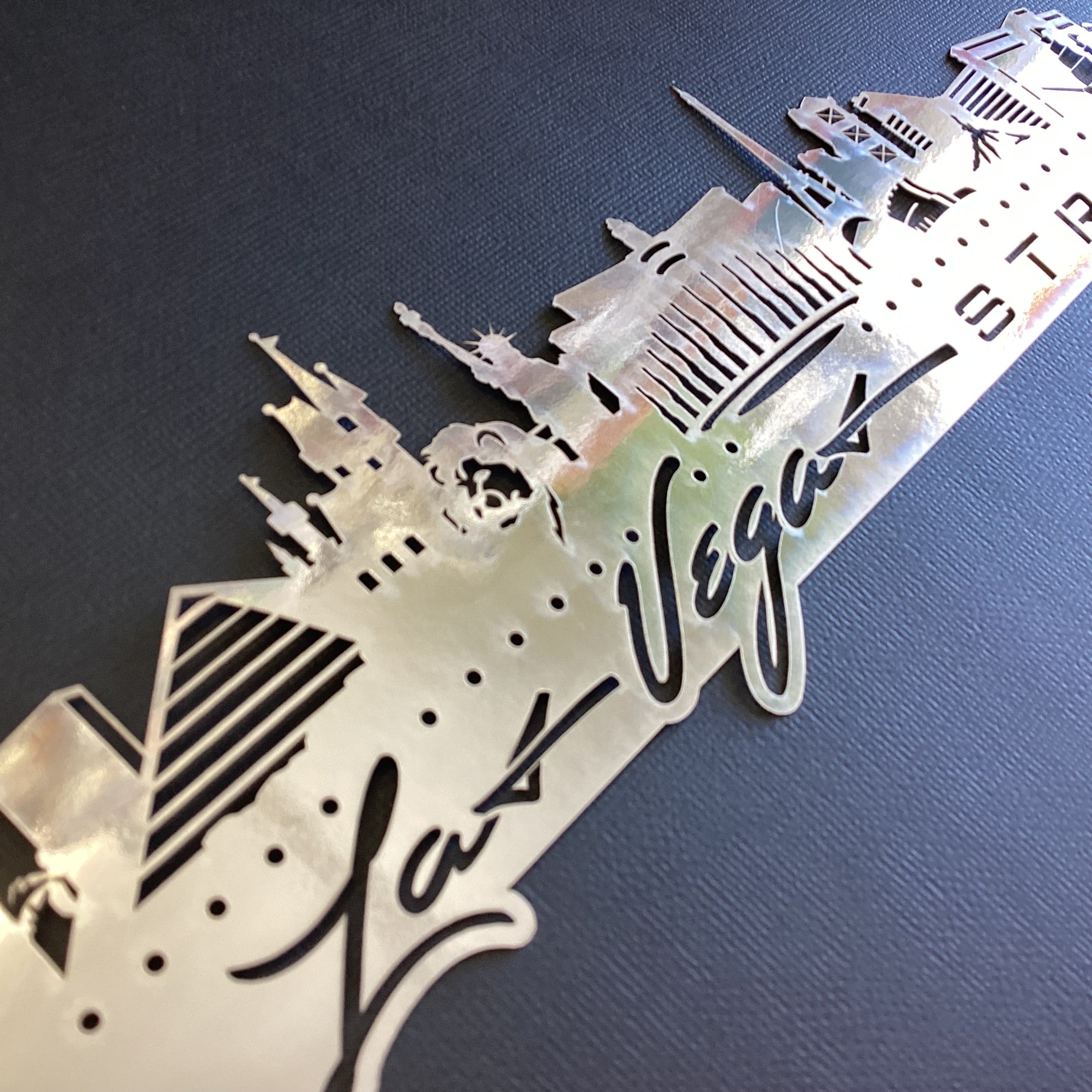 LAS VEGAS STRIP Skyline Travel Border Laser Cuts LV