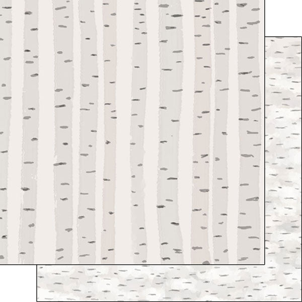 NPWC BIRCH TREE BARK National Park 12"X12" Scrapbook Paper
