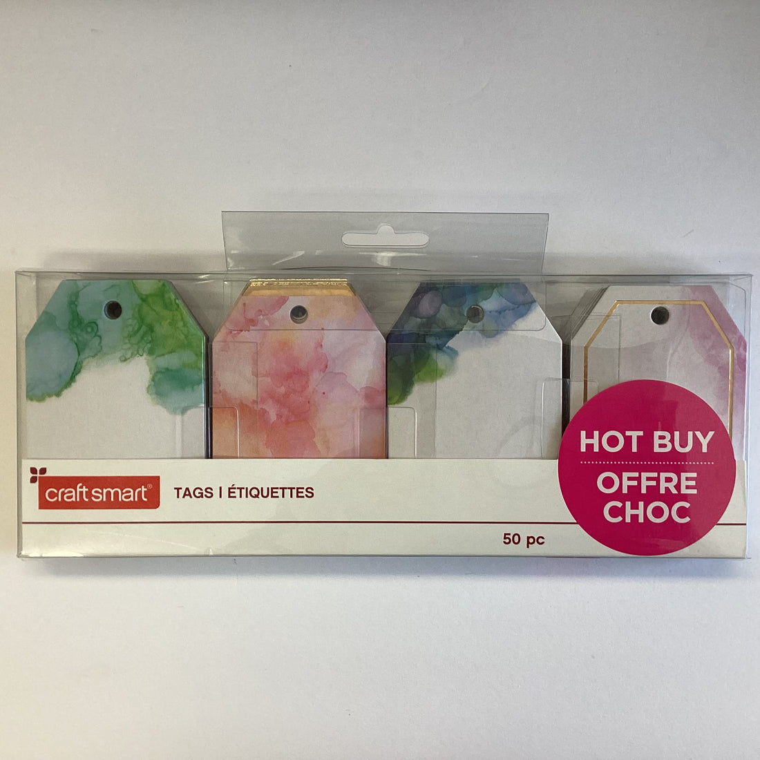 Craft Smart WATERCOLOR & FOIL TAGS 50pc
