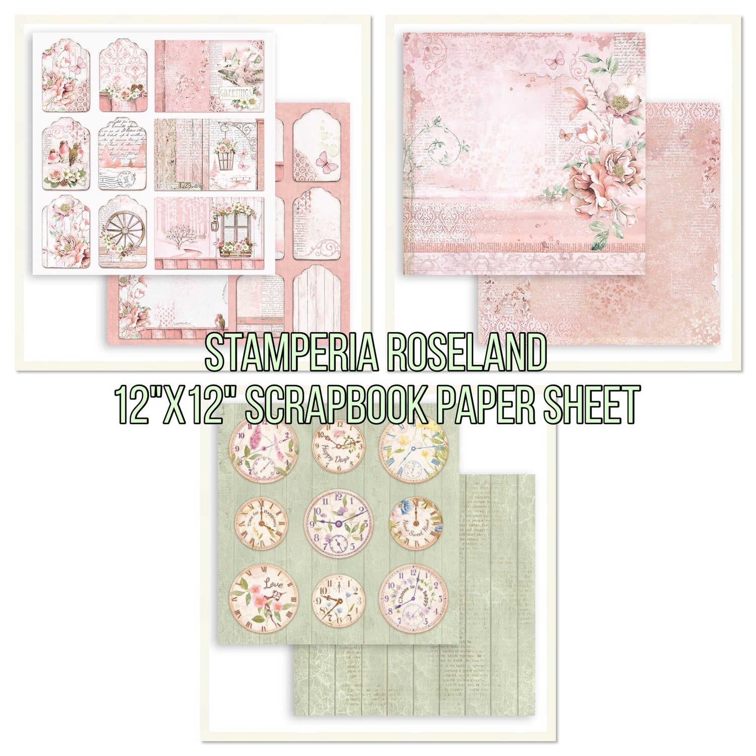 Stamperia ROSELAND 12&quot;X12&quot; Scrapbook Paper Sheet