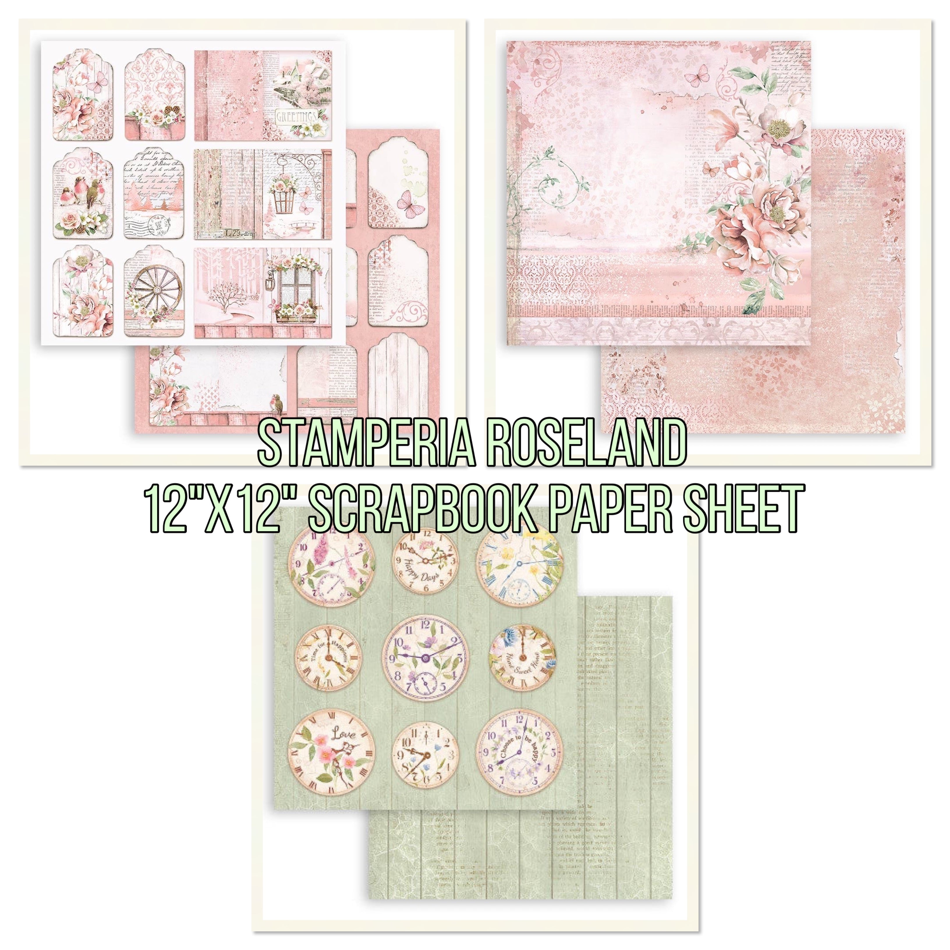 Stamperia ROSELAND 12&quot;X12&quot; Scrapbook Paper Sheet