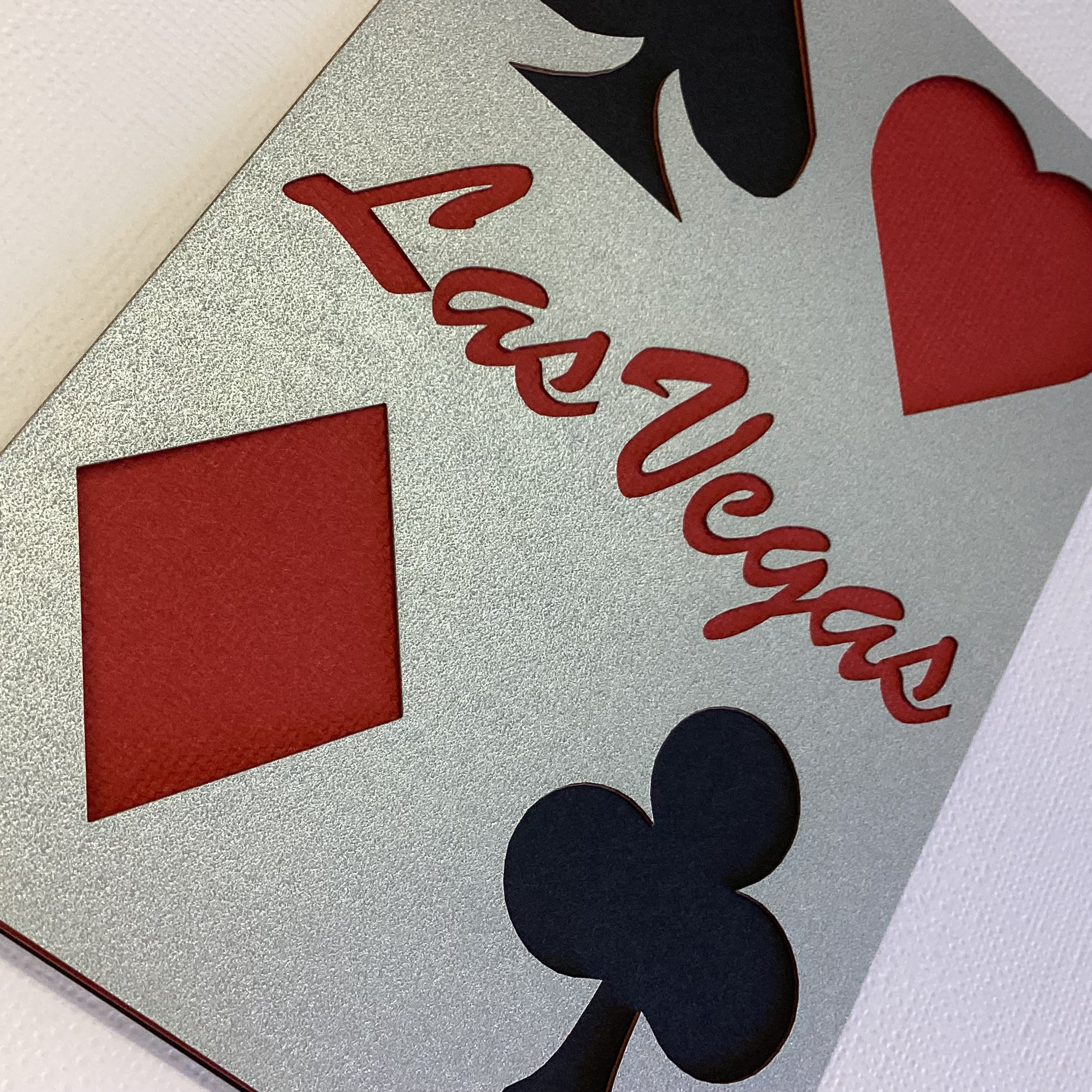 Laser Cut LASVEGAS PLAYING CARD Diecut Embellishment