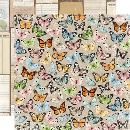 Simple Stories SIMPLE VINTAGE JUNK DRAWER 12"X12" Scrapbook Paper