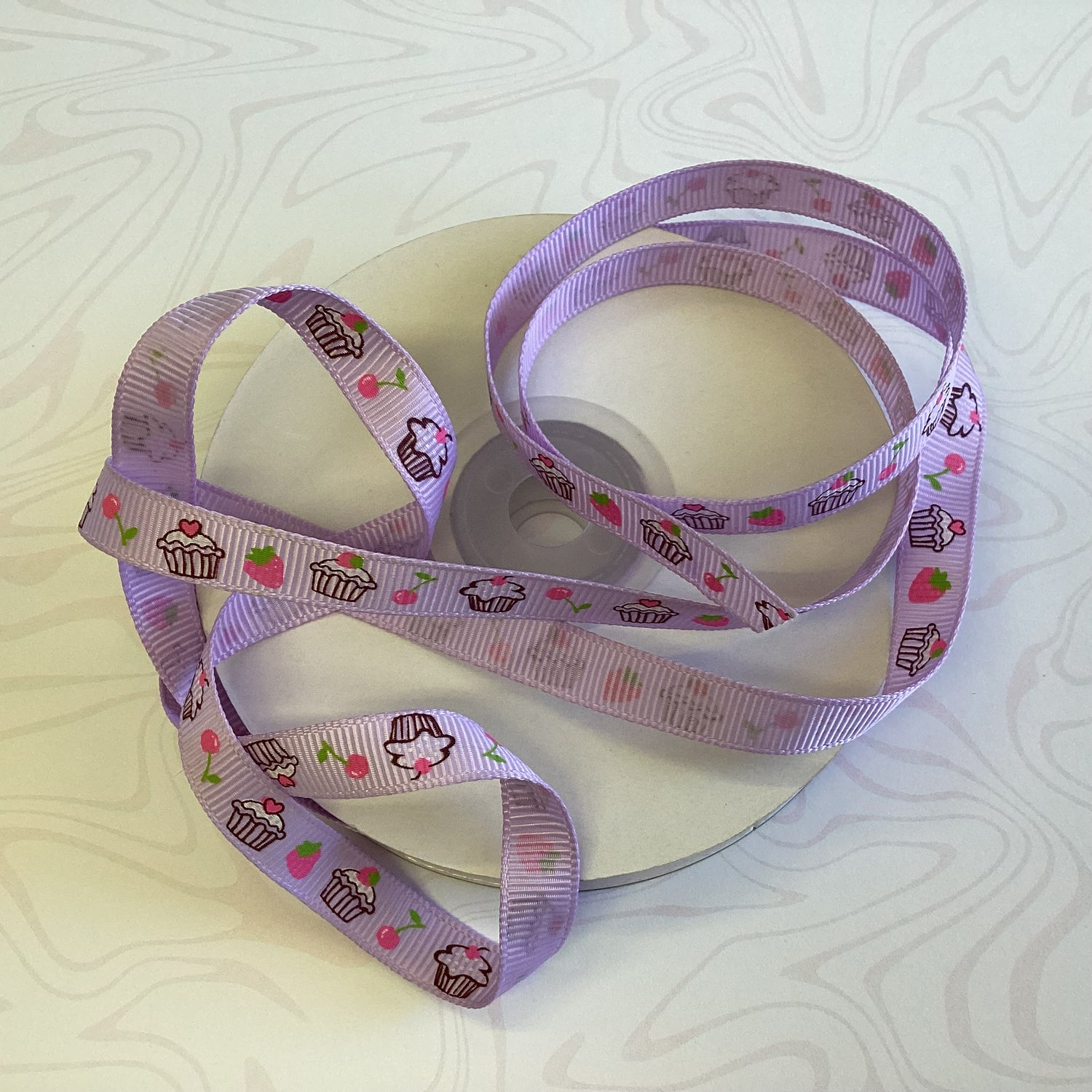 Creative Impressions CUPCAKE PURPLE Ribbon 1 yard