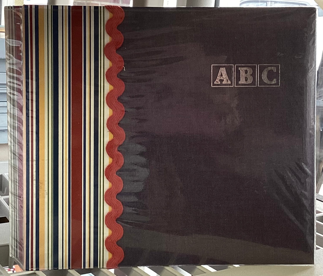 PREMADE ABC SCHOOL 8&quot;X8” Postbound Scrapbook Album