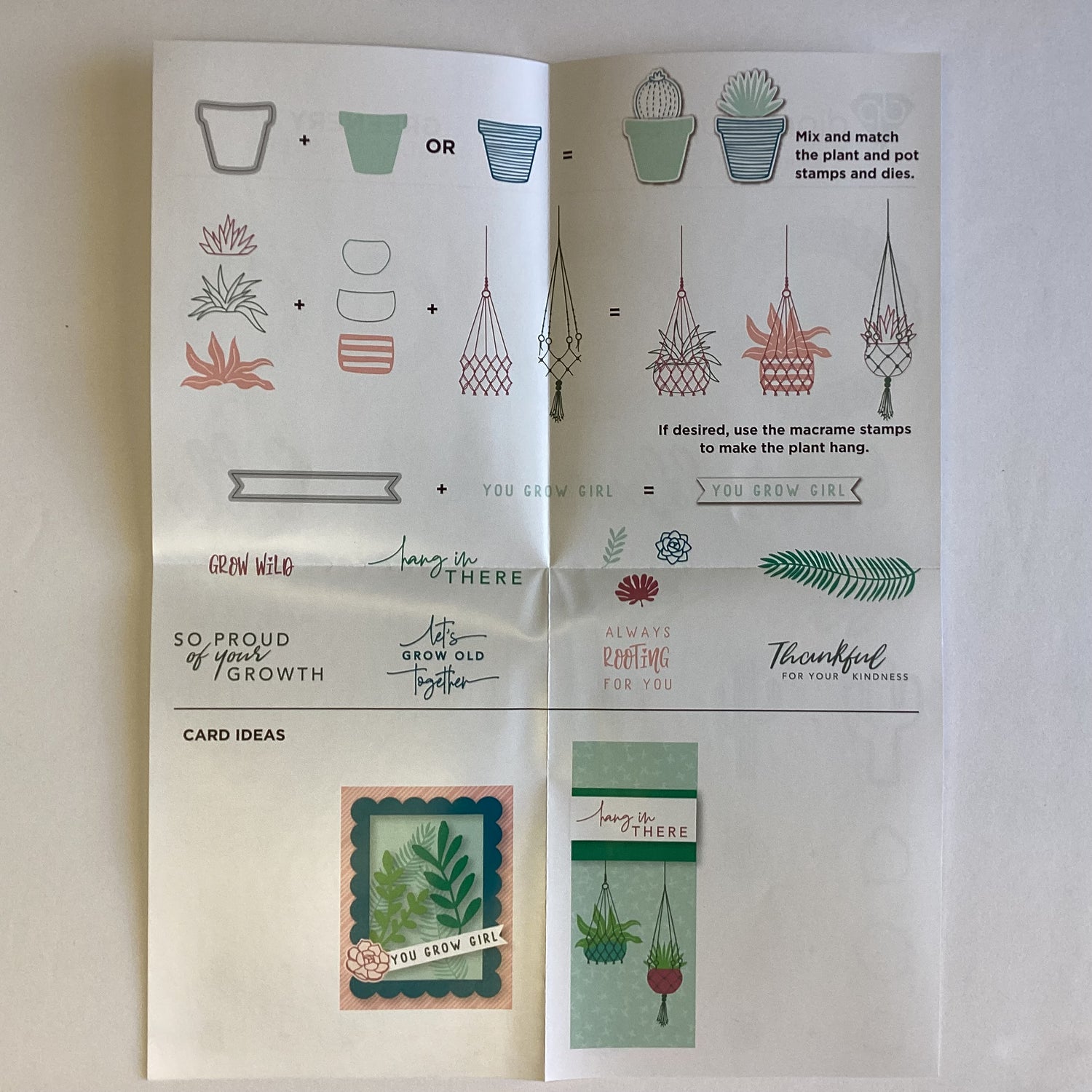 Diamond Press GREENERY Stamp &amp; Die Set