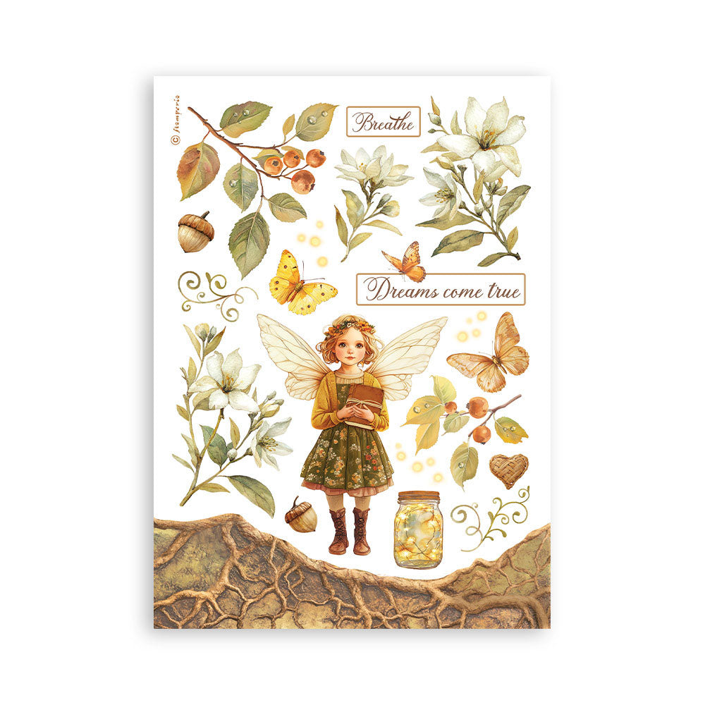 Stamperia WHISPERING WOODS Washi Pad 8 Sheets