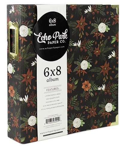 Echo Park CHRISTMAS DAY FLORAL 6"X8" ALBUM D-Ring Binder