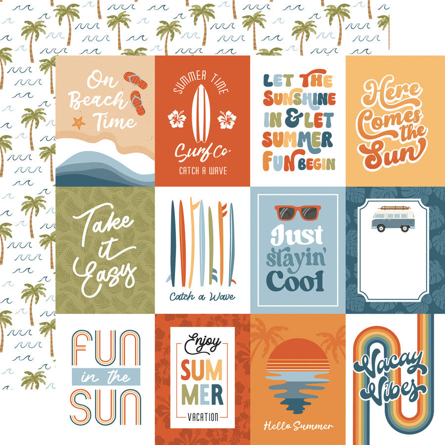 Echo Park SUMMER VIBES Collection Kit 12”X12” 13pc