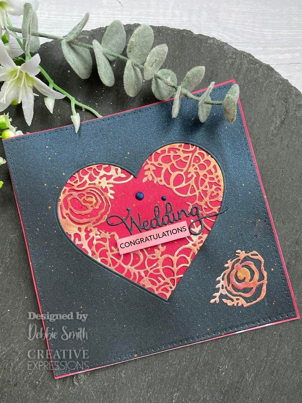 Creative Expressions ROSES IN BLOOM Metal Craft Dies 2pc