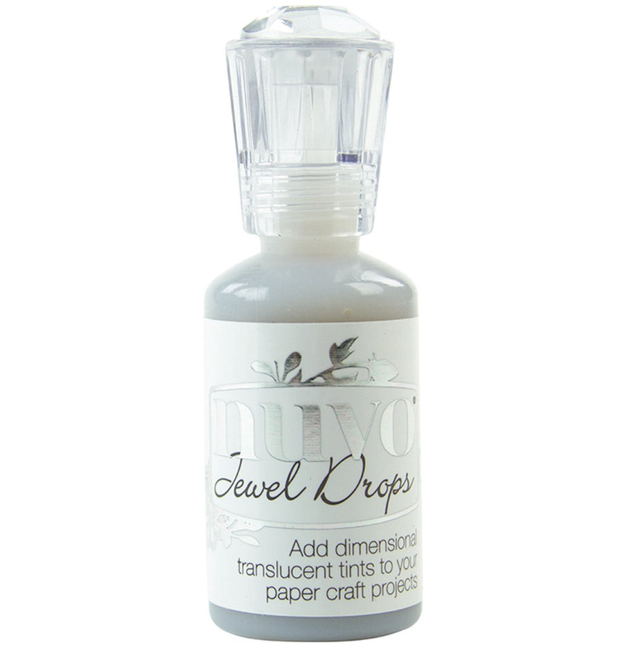 Nuvo Jewel Drops GREY MIST Translucent Enamel Dots 1oz
