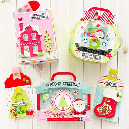 Doodlebug Shaker-Pops SANTAVISION 3D Stickers
