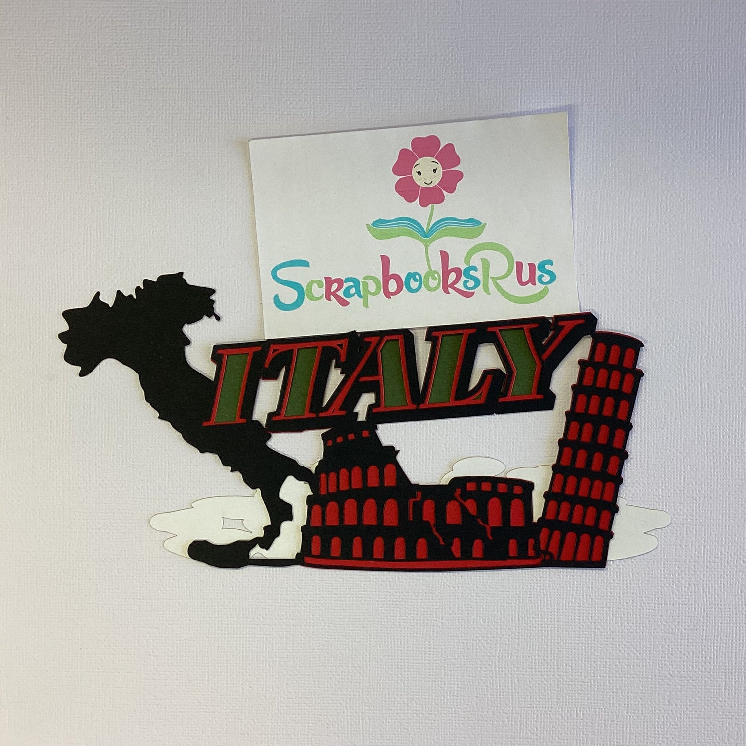 Laser Cut ITALY Diecut Scrapbook Title