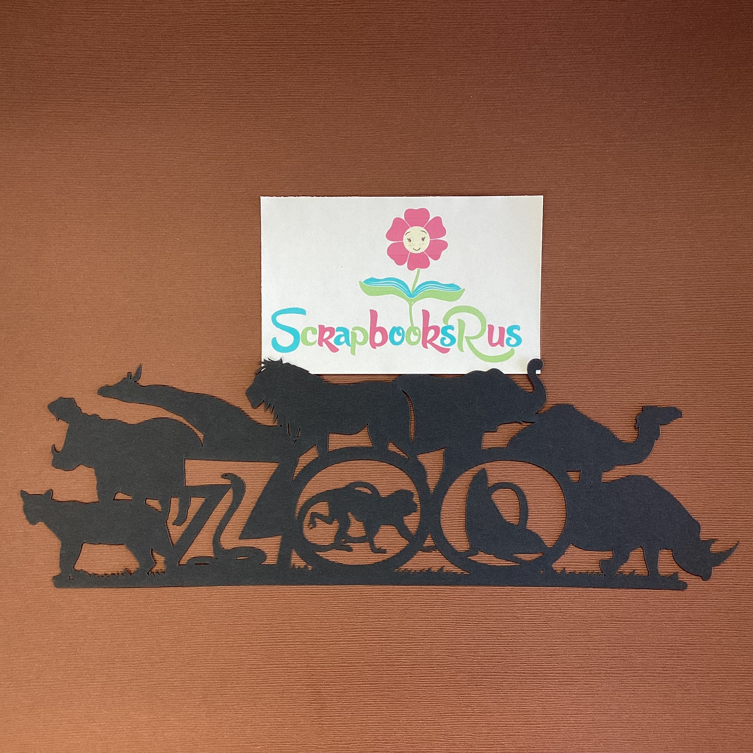 Laser Cuts ZOO ANIMALS Park Black Diecut