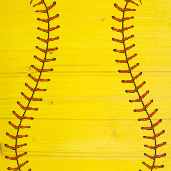 SOFTBALL & FIELD ON WOOD 12X12 Paper Scrapbook Customs Sports Sheet