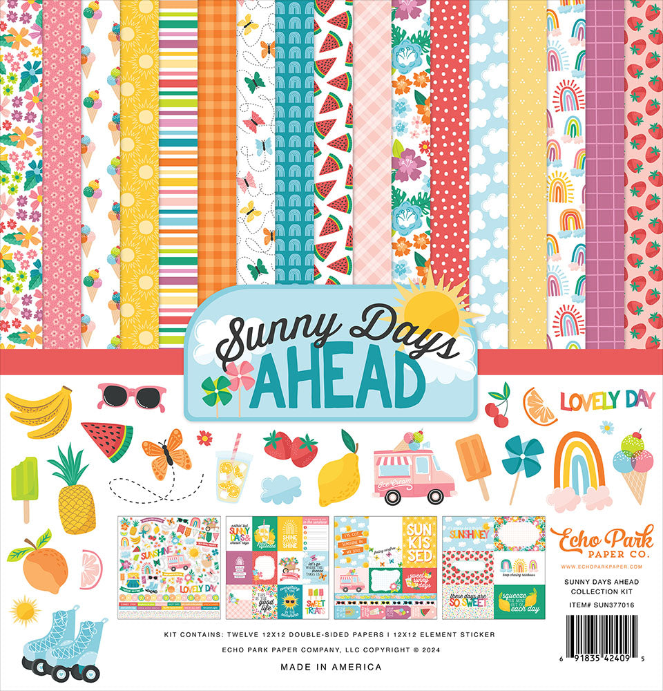 Echo Park  12&quot;x12&quot; SUNNY DAYS AHEAD COLLECTION KIT 13pc