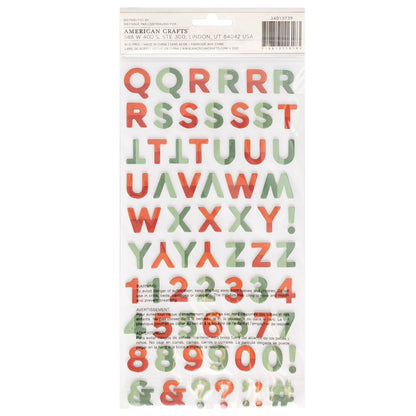 Thickers WARM &amp; COZY Foam And Cardstock Letter Stickers 146pc