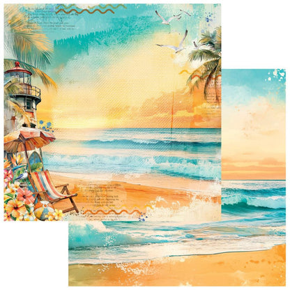 49 and Market BEACH VIBES 12X12 Scrapbook Paper