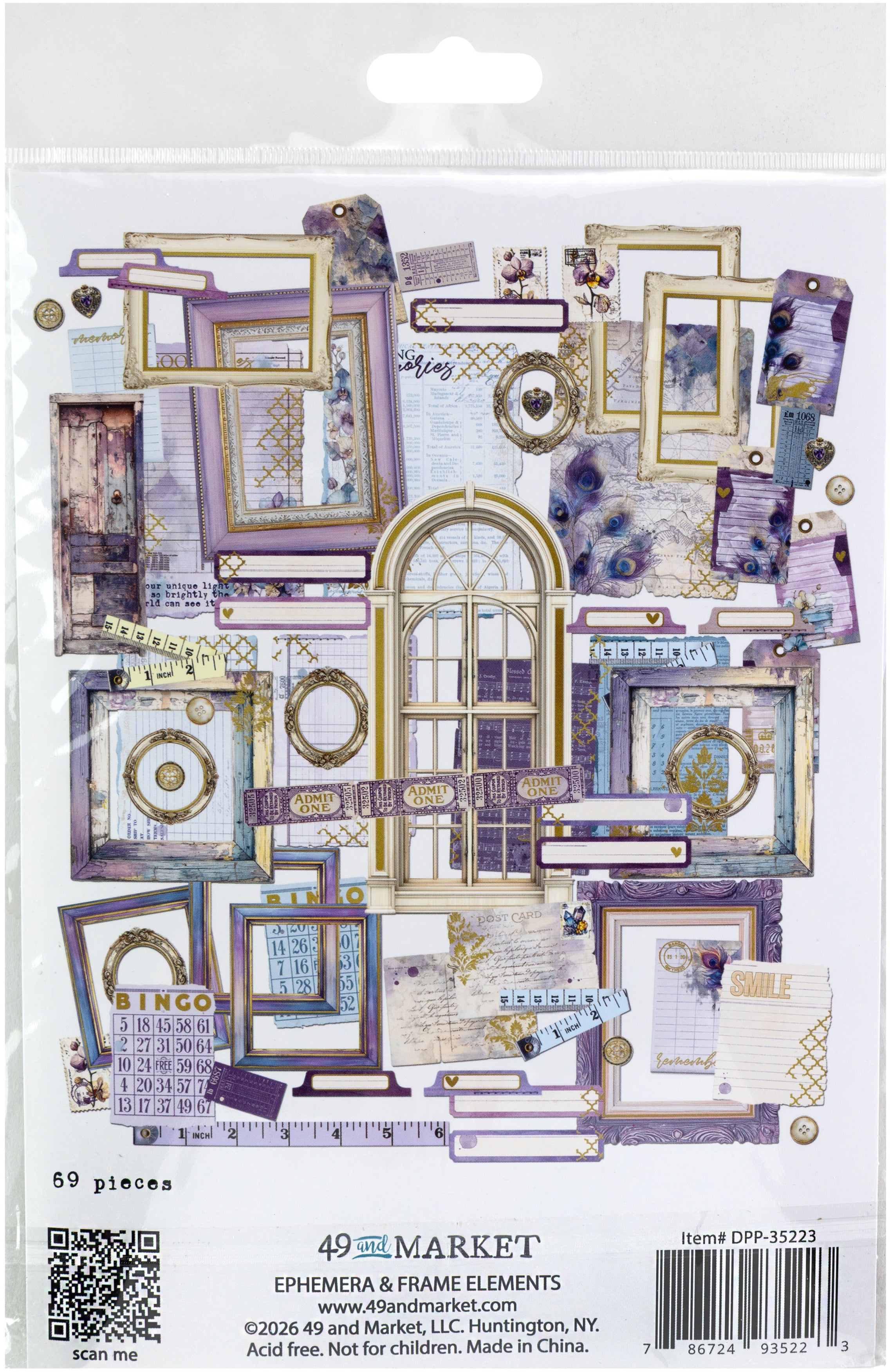 49 and Market PLUME &amp; PETAL Ephemera &amp; Frames 69pc