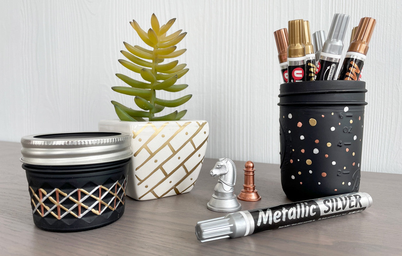 U Mark Metallic SILVER GOLD Paint Markers