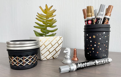 U Mark Metallic SILVER GOLD Paint Markers