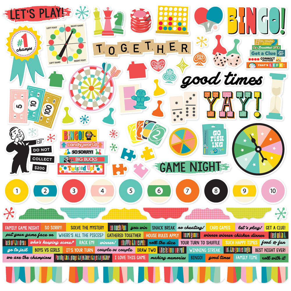 Simple Stories GAME NIGHT 12"X12" Collection Kit