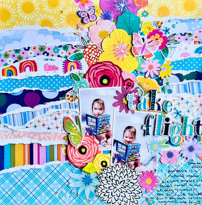 Shimelle Main Character Energy BLUE SKIES 12"X12" Scrapbook Paper