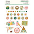 Simple Stories TRAIL MIX Decorative BRADS & CHIPBOARD Pieces 34pc