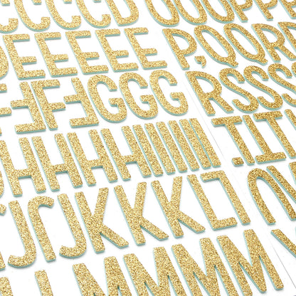 Thickers Amy Tangerine Sunshine &amp; Good Times SHINE ON Gold Glitter Foam Letter Stickers