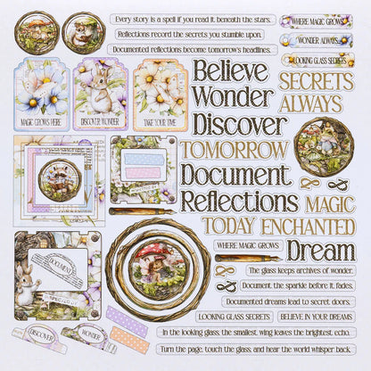 49 and Market THE LOOKING GLASS Chipboard Assortment 53pc
