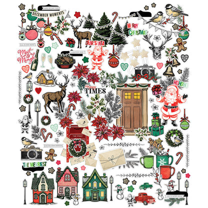 49 and Market Vicki Boutin MISTLETOE &amp; MEMORIES Icons And Titles Ephemera Set